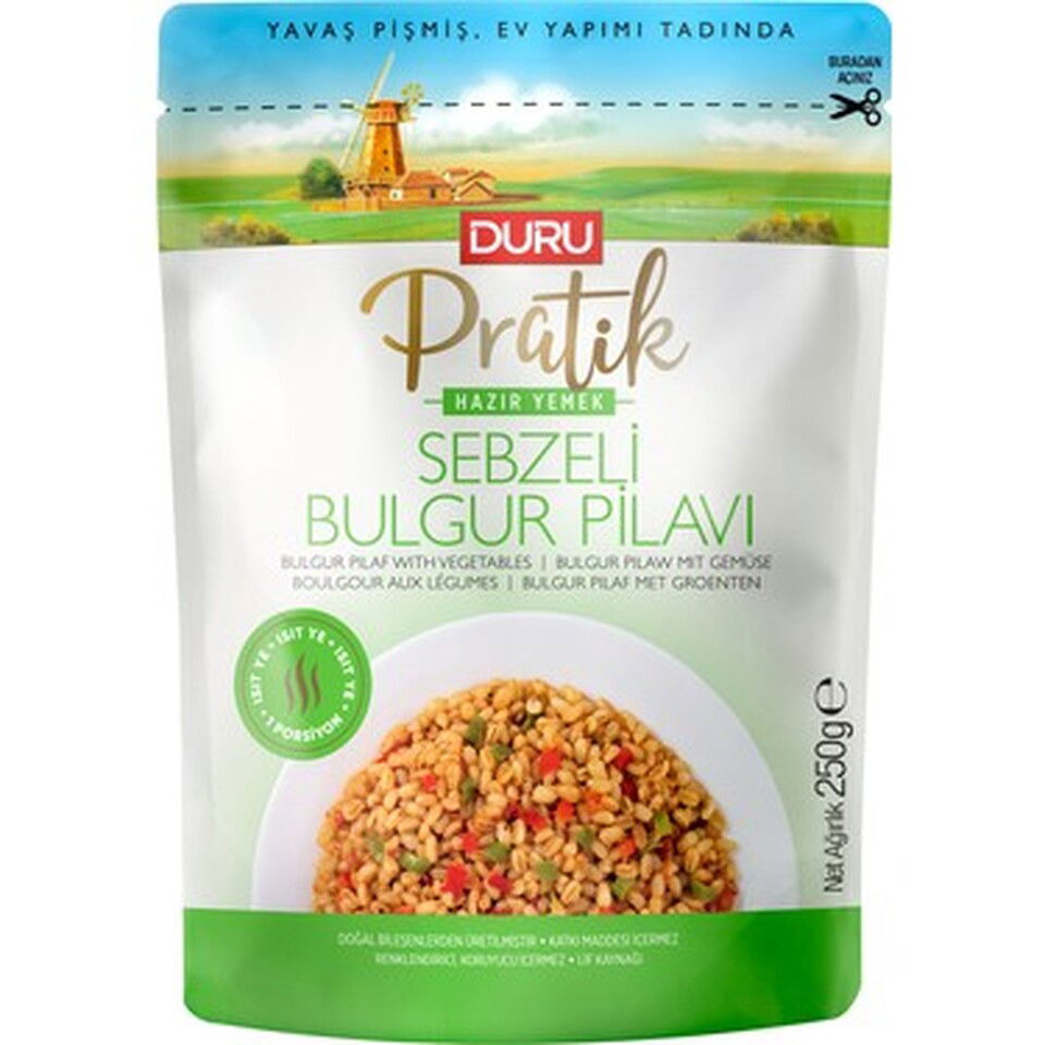 DURU PRATİK BULGUR PİLAVI 250 GR SEBZELİ